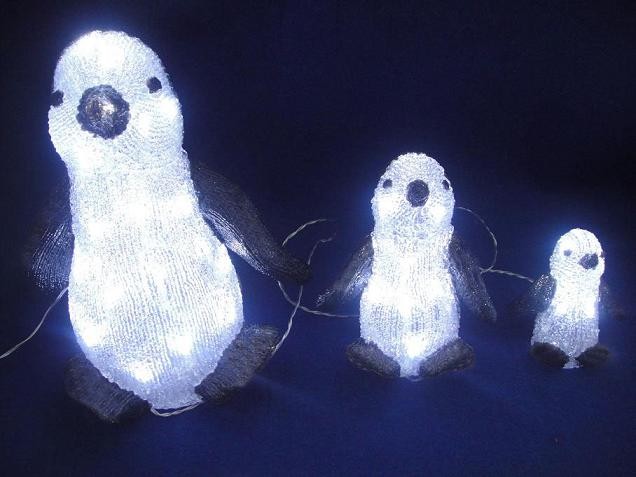 FY-001-A08 di Natale Penguin Family acrilica della lampadina FY-001-A08 a buon mercato di Natale Penguin Family acrilica della lampadina