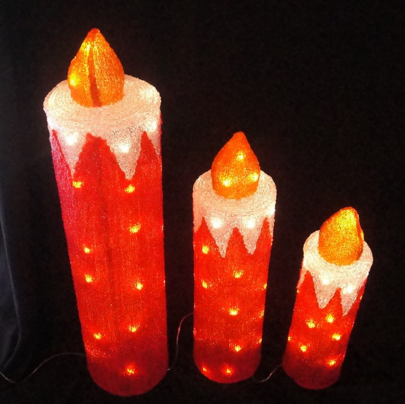 FY-001-H10 natale acrilico Set candele lampada lampadina FY-001-H10 buon natale acrilico Set candele lampada lampadina