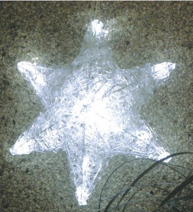 FY-001-I21 natale acrilico a sei punte della stella luce della lampada della lampadina FY-001-I21 buon natale acrilico a sei punte della stella luce della lampada della lampadina