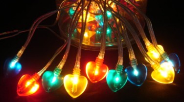 FY-03A-030 LED luci di Natale cuore lampadina catena stringa di lampada FY-03A-030 LED buon cuore luci lampadina catena stringa di lampada di Natale