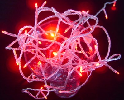 LED rosso luci di Natale insieme stringhe lampada