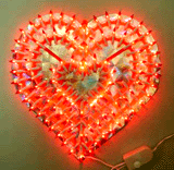 Natale cuore di plastica strutt buon natale cuore di plastica struttura della lampada della lampadina - Luci telaio in plasticafornitore della Cina