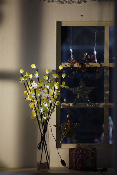 FY-50002 LED a buon mercato di Natale ramo di un albero piccola lampadina delle luci