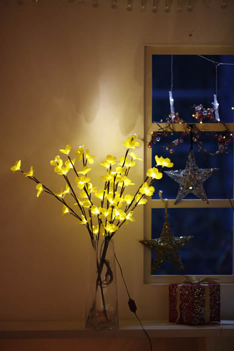 FY-50015 LED a buon mercato di Natale ramo di un albero piccola lampadina delle luci