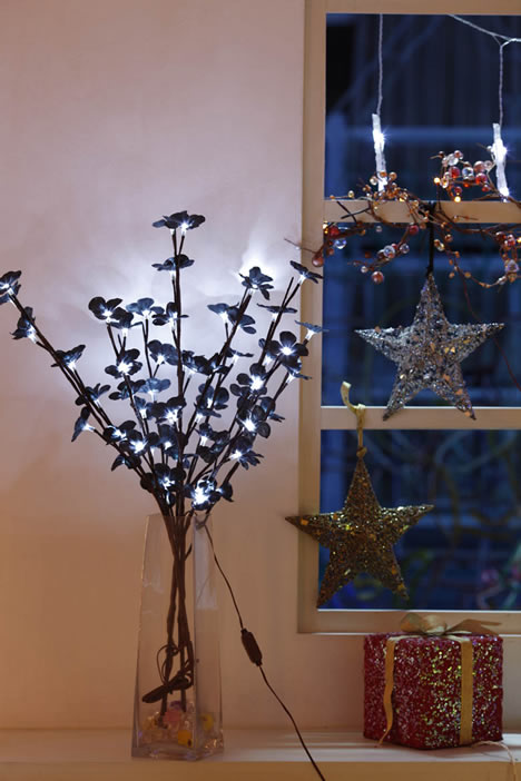 FY-50017 LED a buon mercato di Natale ramo di un albero piccola lampadina delle luci