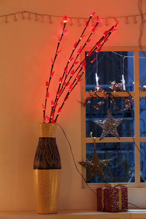 FY-50019 LED a buon mercato di Natale ramo di un albero piccola lampadina delle luci