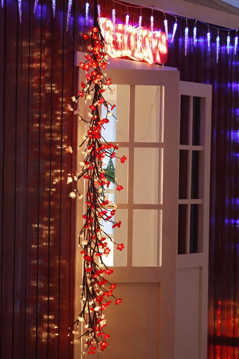 FY-50022 LED a buon mercato di Natale ramo di un albero piccola lampadina delle luci